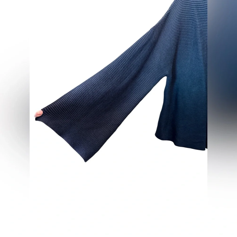 Modern Citizen Women’s Navy Blue Ribbed Sweater sz L - Picture 2 of 8